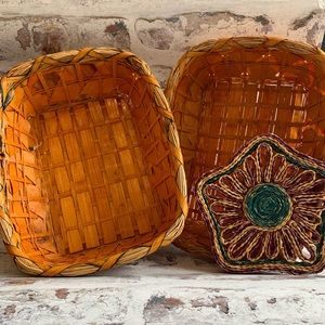 Boho Wall Baskets- set of 3